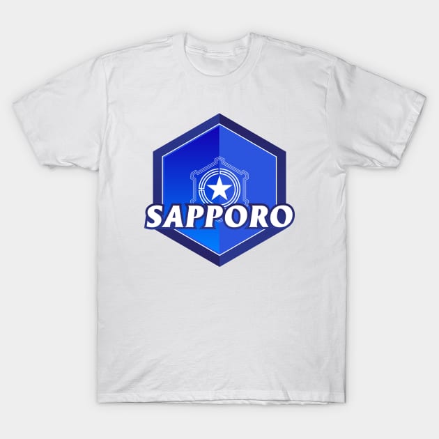 Sapporo Municipality Japanese Symbol T-Shirt by PsychicCat